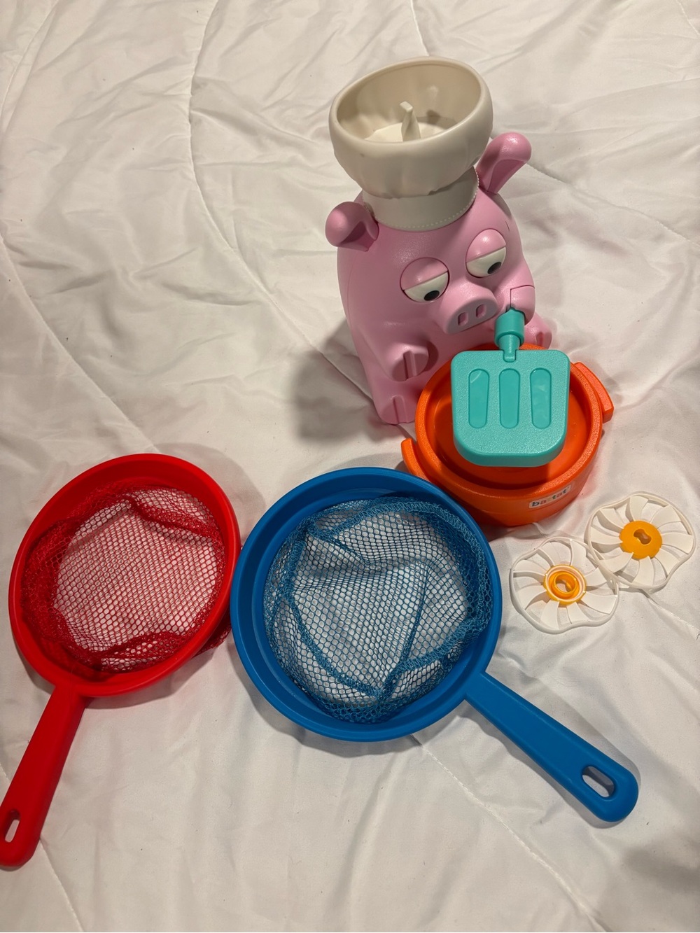 Kids Toy Fry n' Fly Flying Disc Launcher Catching Outdoor Game for Kids Ages 4+